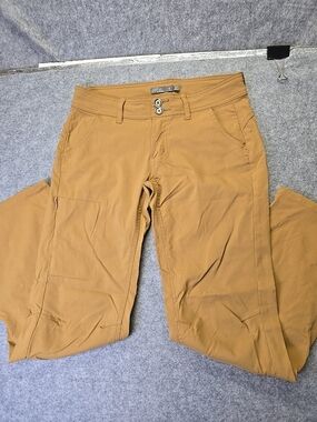 PRANA Slim Cargo Pants in Mustard Brown